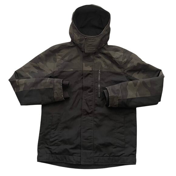 Hollister California Mens Size M All Weather Camo Black Jacket - Picture 1 of 16